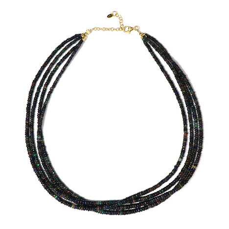 Zilveren halsketting met Mezezo opalen