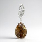Pendentif en argent et Quartz Dinosaure