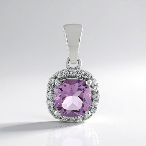 Ciondolo in argento con Ametista Rose de France