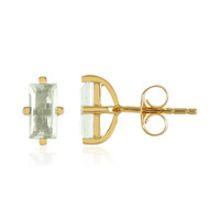 Grüner Amethyst-Silberohrringe