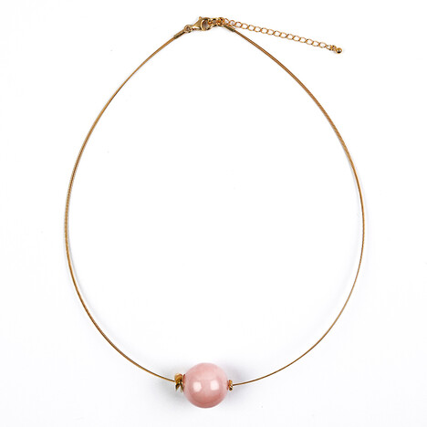 Collana in acciaio inossidabile con Opale Pelle d'Angelo