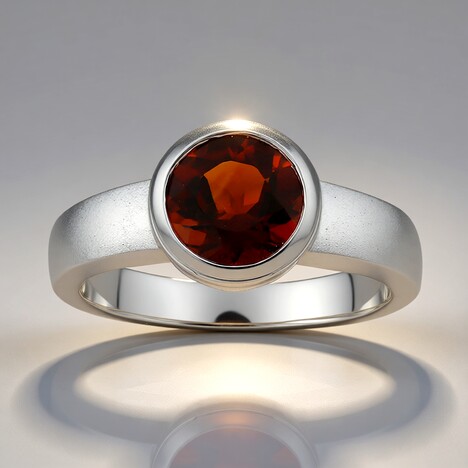Anello in argento con Citrino Madeira (Pallanova)