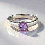 Anello in argento con Ametista Rose de France