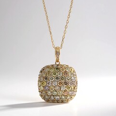 Collana in oro con Diamante Fancy SI2
