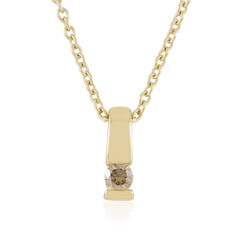 Collar en plata con Diamante chocolate I2