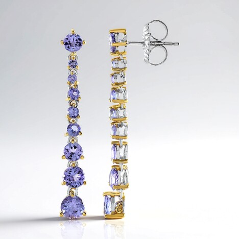 Orecchini in argento con Tanzanite (Gems en Vogue)