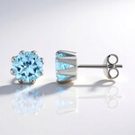 Orecchini in argento con Topazio Blu Cielo