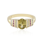 Gouden ring met een onverhitte gele tanzaniet (Adela Gold)