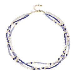 Edelstein-Silberhalskette