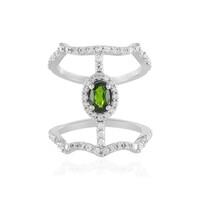 Anello in argento con Diopside Russo