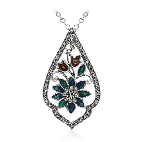 Markasit-Silberhalskette