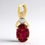 Ciondolo in oro con Rubellite Brasiliana AAA