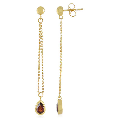 Mosambik-Granat-Silberohrringe