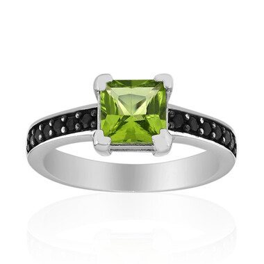 Burmesischer Peridot-Silberring