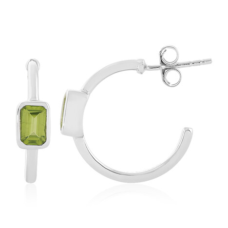 Peridot-Silberohrringe