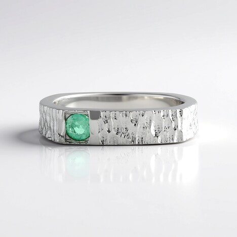 Anello in argento con Smeraldo Russo