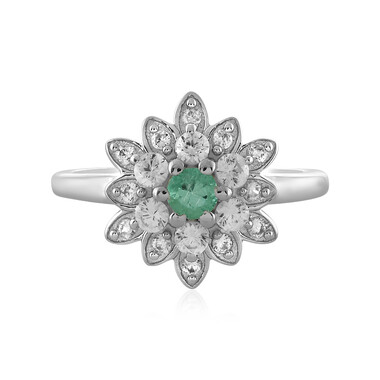Anello in argento con Smeraldo Russo