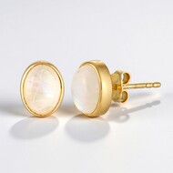 Orecchini in argento con Labradorite Bianca