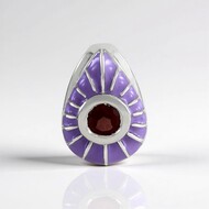 Ciondolo in argento con Granato Mozambico (MONOSONO COLLECTION)