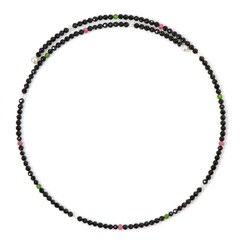 Stalen halsband met Russische diopsiedstenen