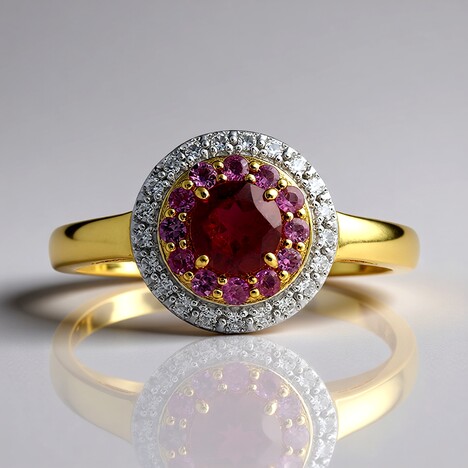 Anello in oro con Rubellite Nigeriana (Mark Kaufman)