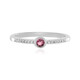 Bague en argent et Tourmaline rose du Nigéria