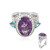 Sambia-Amethyst-Silberring (Dallas Prince Designs)