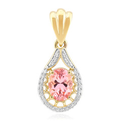 9K Californian Pink Tourmaline Gold Pendant