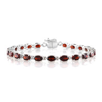 Bracelet en argent et Grenat du Mozambique
