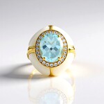 Anello in argento con Topazio Blu Cielo