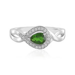 Anello in argento con Diopside Russo