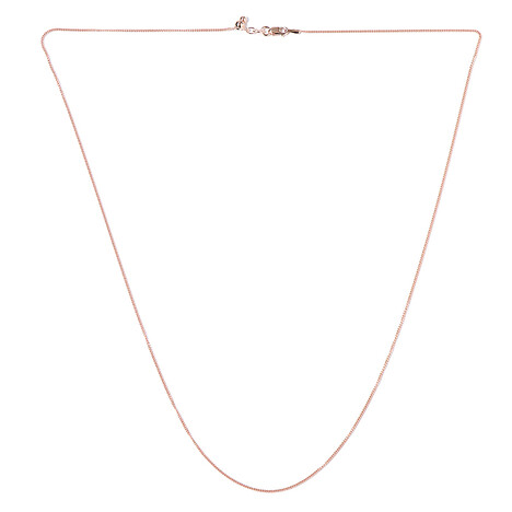 Catenina groumette regolabile con cursore in argento 925 placcato oro rosa - 61 cm - 2,58 g