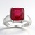 Anello in argento con Rubino del Madagascar