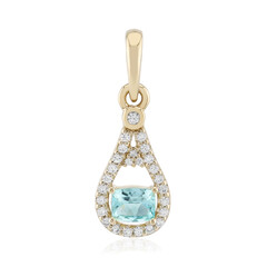 Gouden hanger met een Paraiba toermalijn