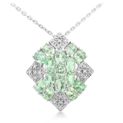 Brasilianischer Paraiba-Turmalin-Silberhalskette