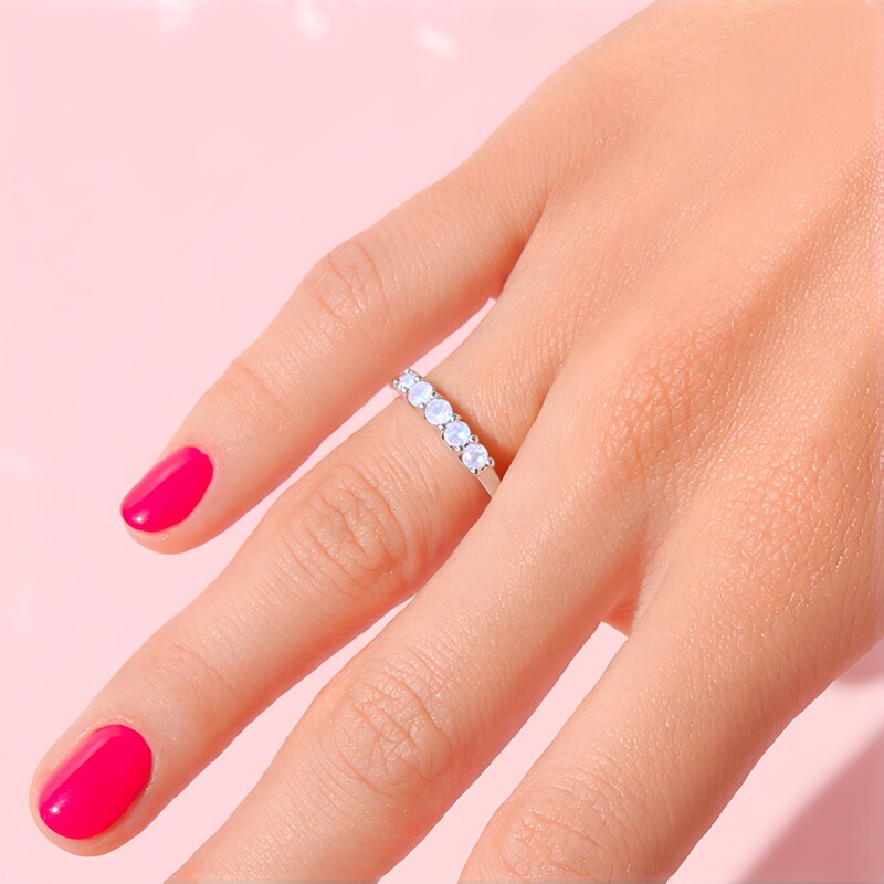 Bague en argent et Opale Welo