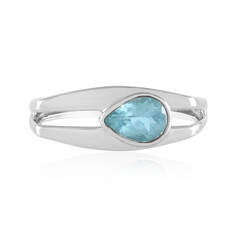 Bague en argent et Apatite bleue (de Melo)