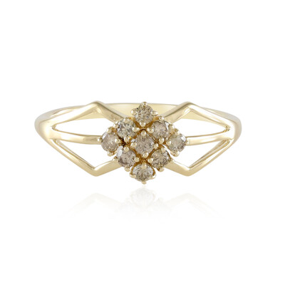 Anillo en oro con Diamante champán I2 (de Melo)
