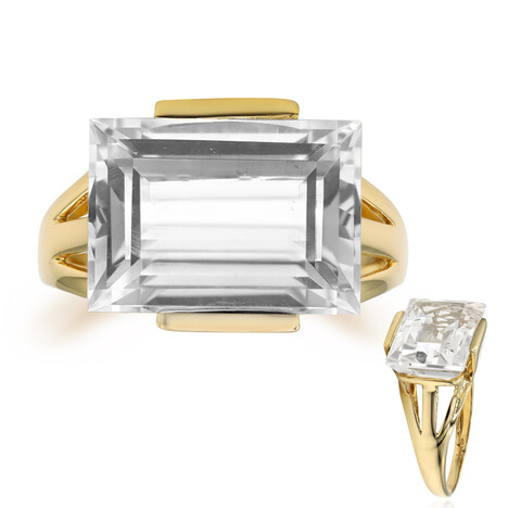 14K White Quartz Gold Ring (CIRARI)