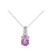 Fliederfarbener Mystik-Topas-Silberhalskette