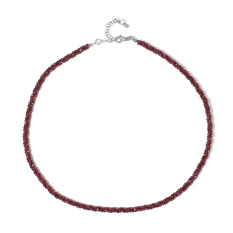 Collier en argent et Grenat du Mozambique