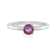 Bague en argent et Topaze mystique pourpre