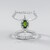 Anello in argento con Diopside Russo