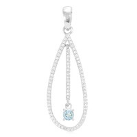 Pendentif en argent et Aigue-Marine Santa Maria