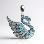 Pendentif en argent et Topaze bleu Suisse