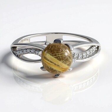 Anello in argento con Quarzo Rutilato (de Melo Essence)