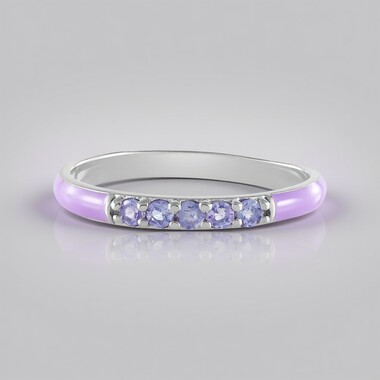 Anello in argento con Tanzanite