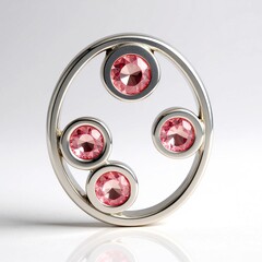 Pendentif en argent et Tourmaline rose du Brésil  (Pallanova)