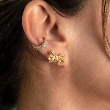 Pendientes en plata con Topacio blanco (M de Luca)