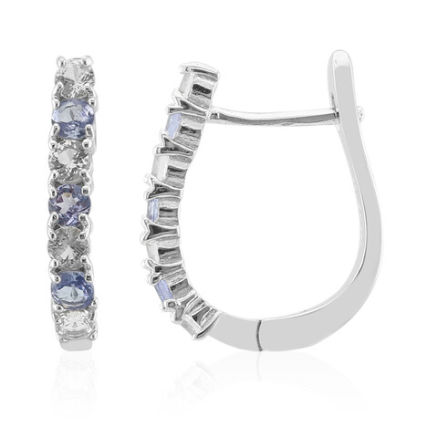 Edelstein-Silberohrringe